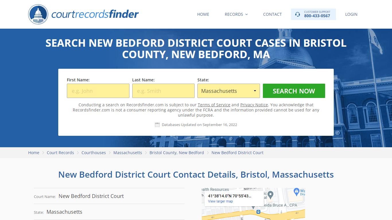 New Bedford District Court Case Search - RecordsFinder