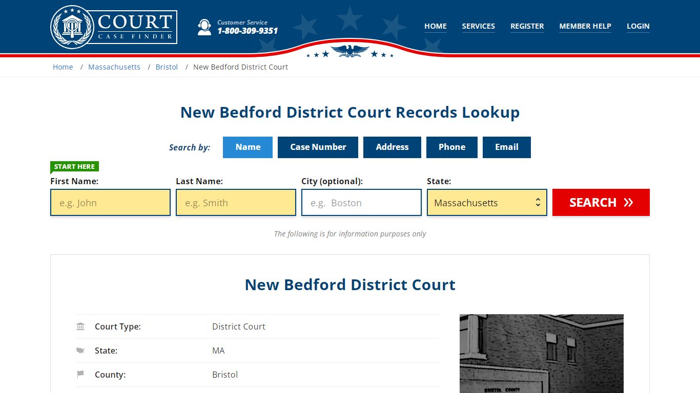 New Bedford District Court Records Lookup - CourtCaseFinder.com